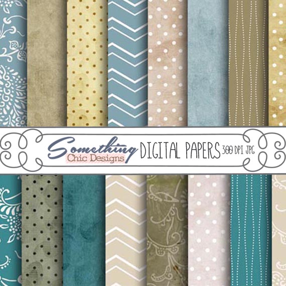 Chic & Shabby Digital Backgrounds by Something Chic Designs
