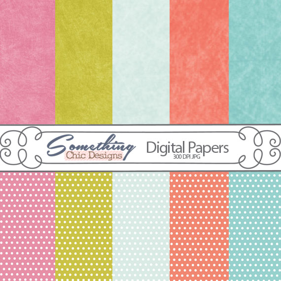 Spring Grunge Digital Backgrounds by Something Chic Designs