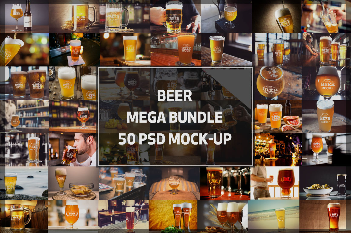 Beer Mockups Mega Bundle