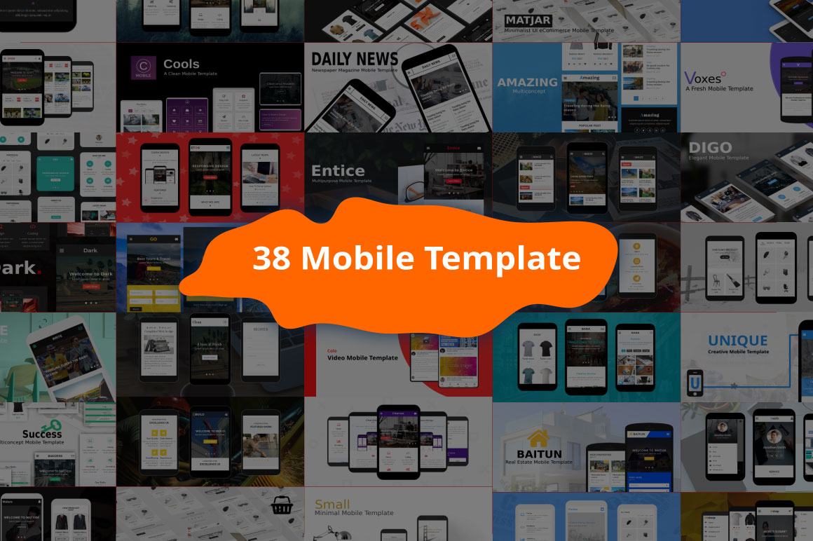 Download 38 Mobile Templates with Commercial License