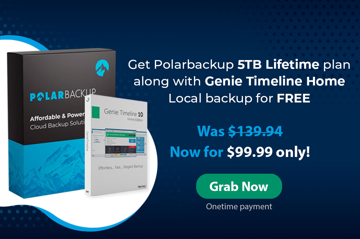 Get Genie Timeline Home for FREE when you purchase Polar 5TB plan - Lifetime