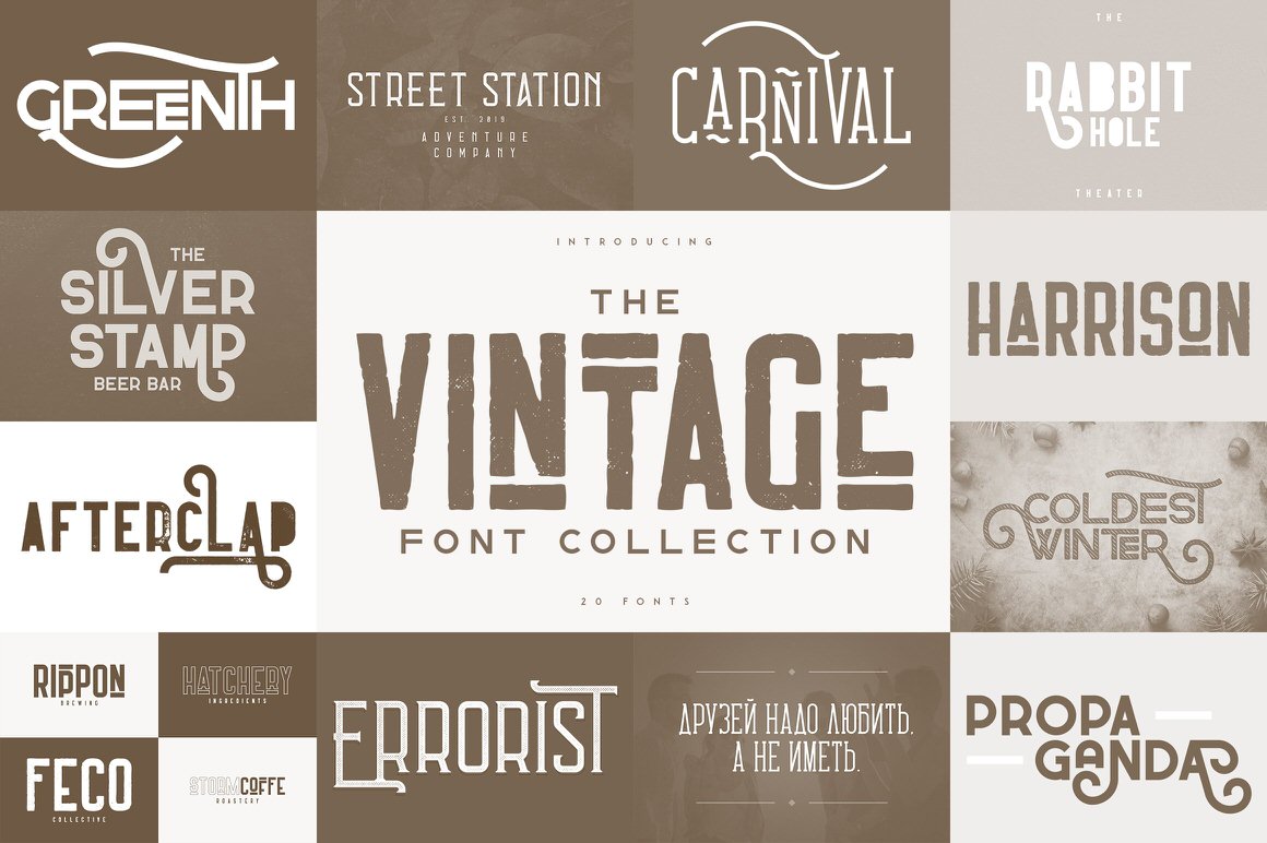 The Vintage Font Collection