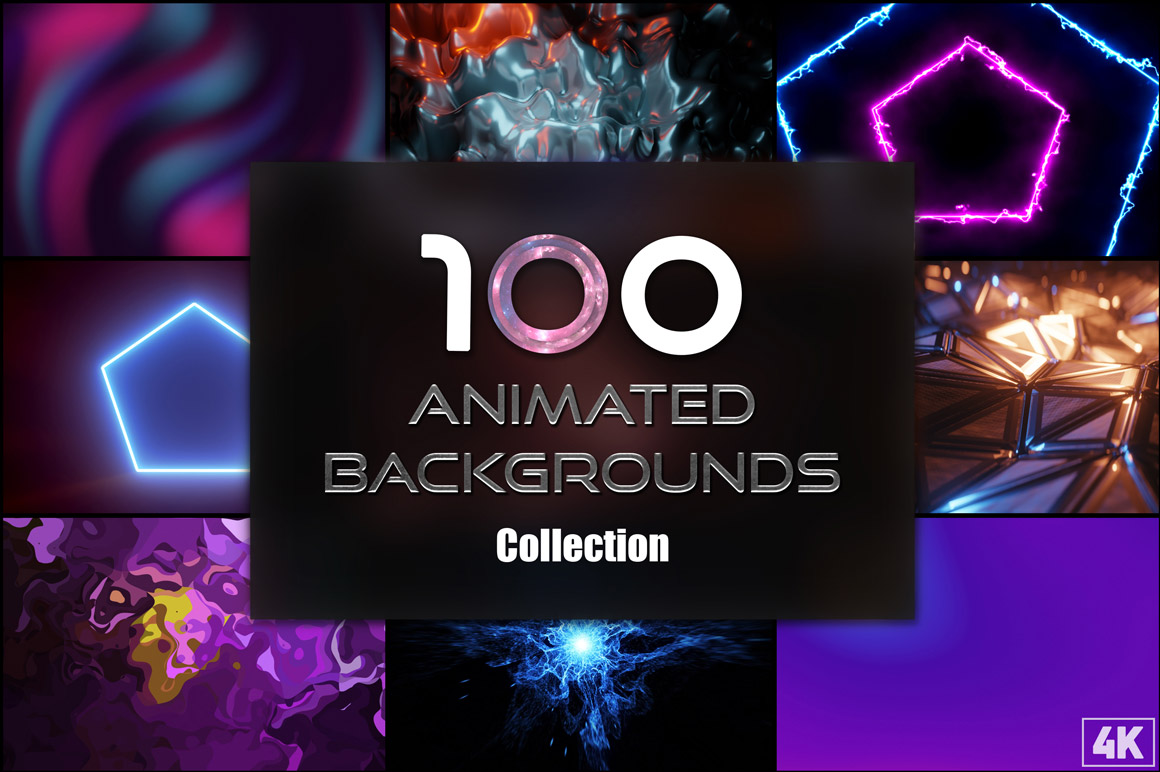 100 Animated Video Backgrounds Bundle