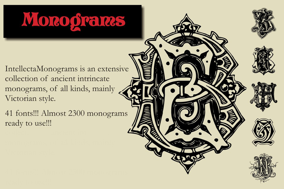 Intellecta Monograms Collection - Get 2300 Monograms