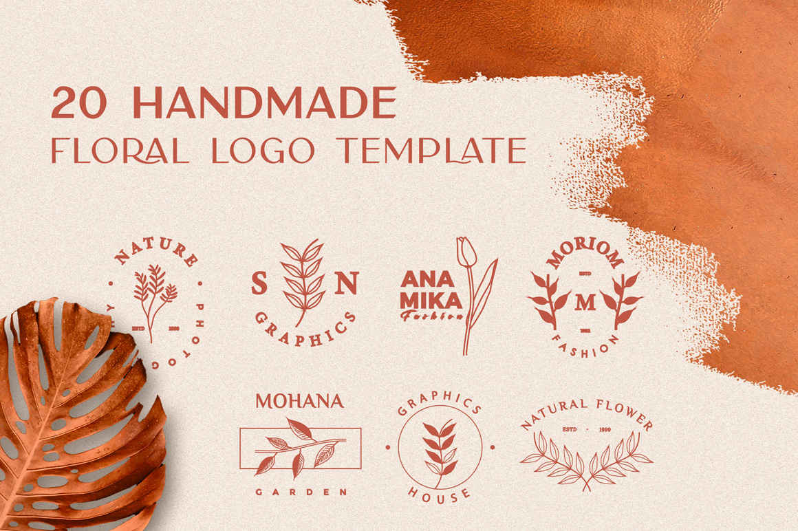 Download 20 Floral Handmade Logo Templates