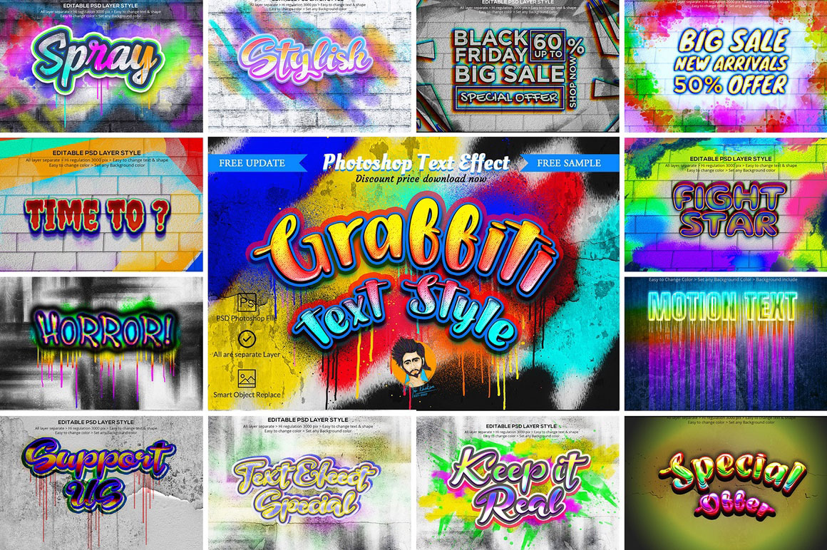 Graffiti Text Effects for Photoshop