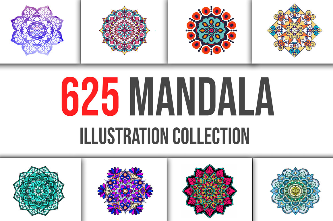 625 Mandala Illustration Collection Bundle