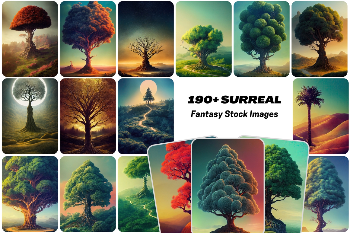 190+ Fantasy Surreal Trees Stock Photos