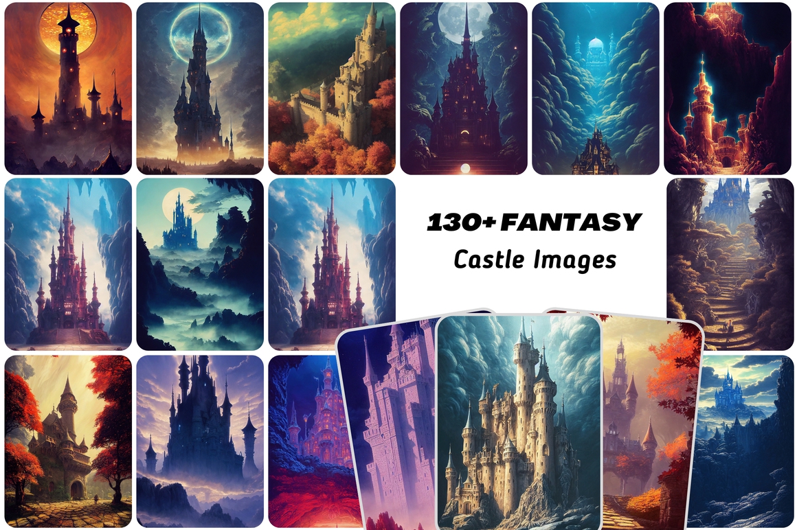 130+ Fantasy Castle Images with Extended License