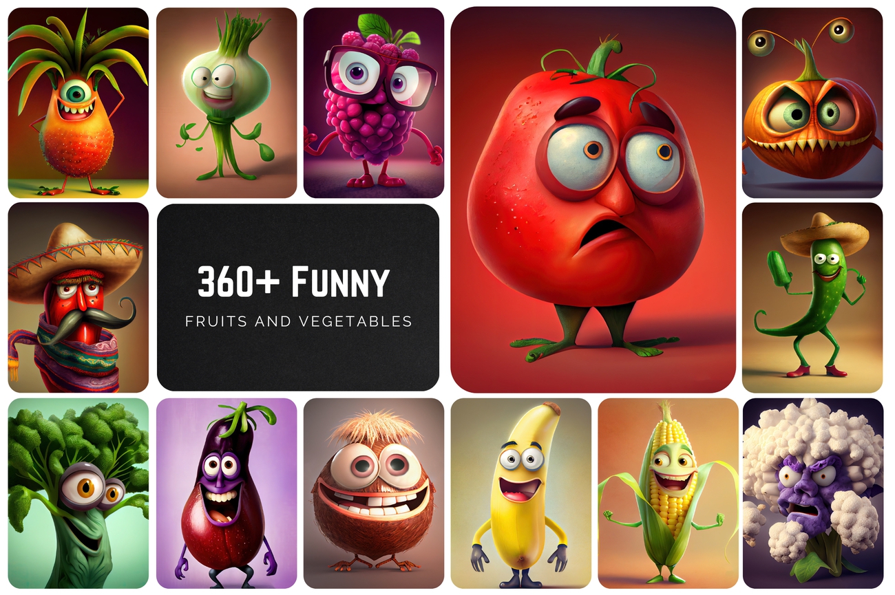 Download 360+ Funny Fruits and Vegetables