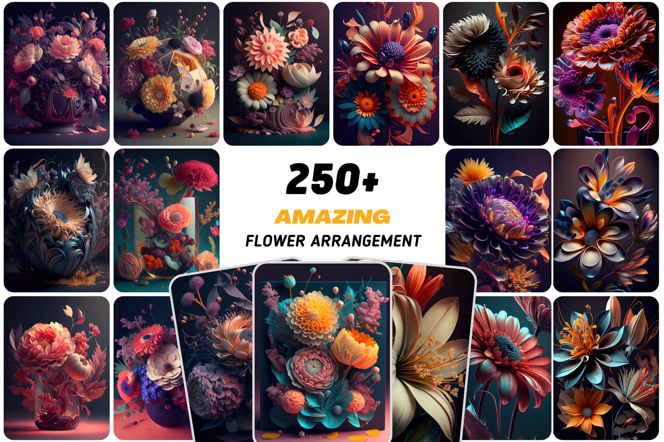 250 Image Bundle Featuring Gorgeous Floral Arrangements