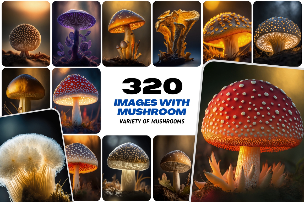 320 High-Quality Images of Mushroom Species - Perfect for Nature Lovers and Researchers!