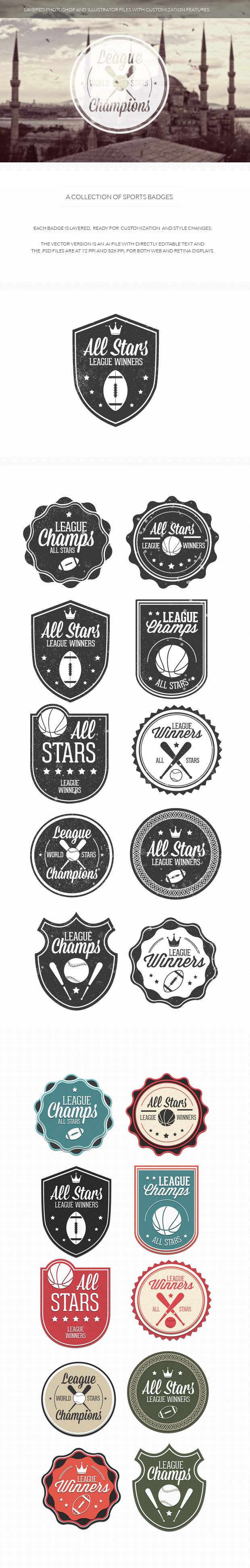 sport badges