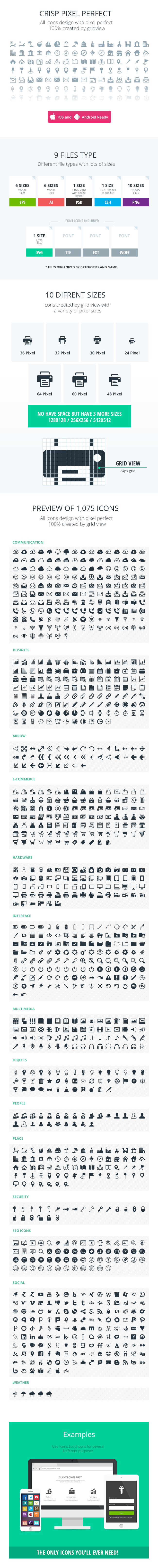 1075 Pixel perfect icons from Icon solid