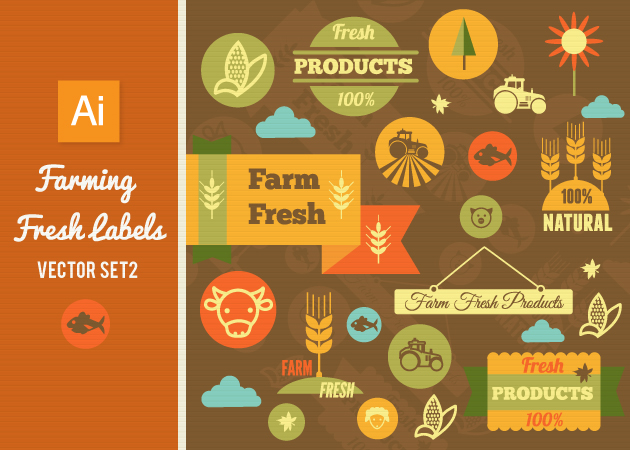 Vector-Farming-Fresh-Labels
