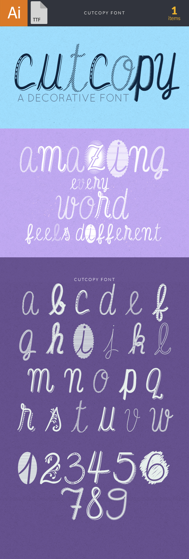 Cutcopy font