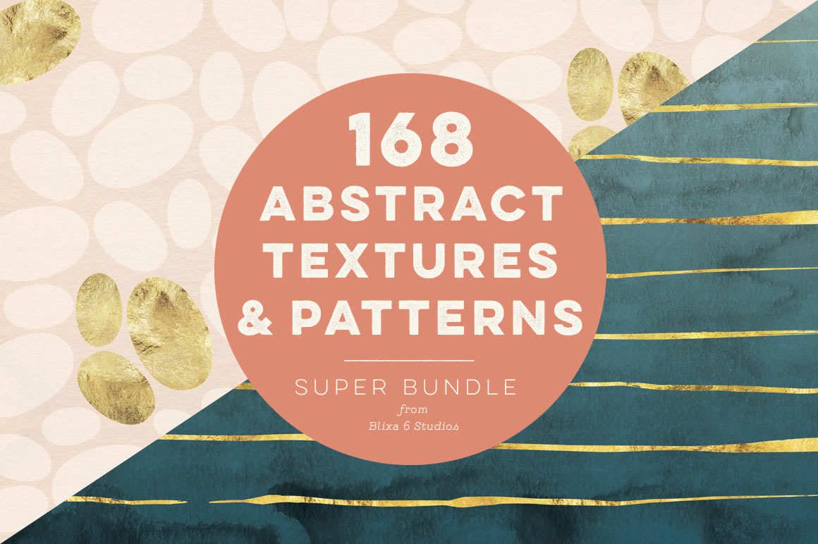168 Abstract Graphics in Rose Gold Watercolor Textures