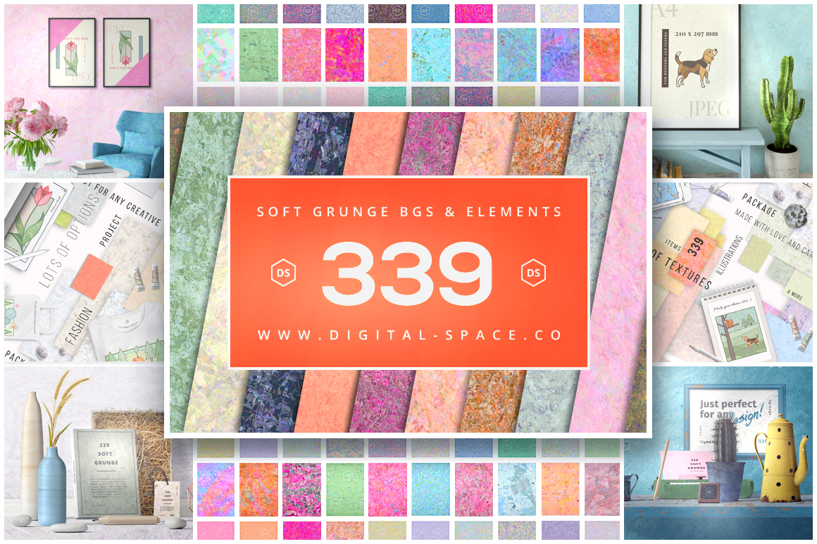 339 Soft Grunge Backgrounds