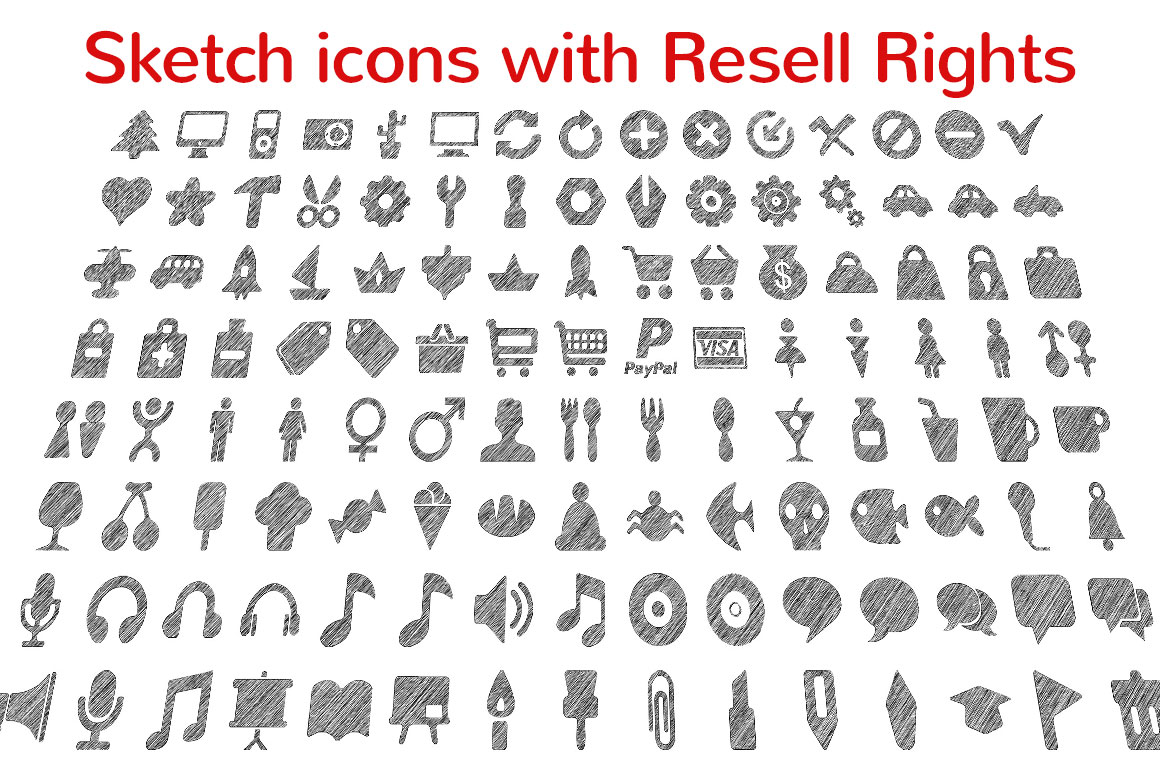 Deal 6 - Sketch icons with Resell Rights