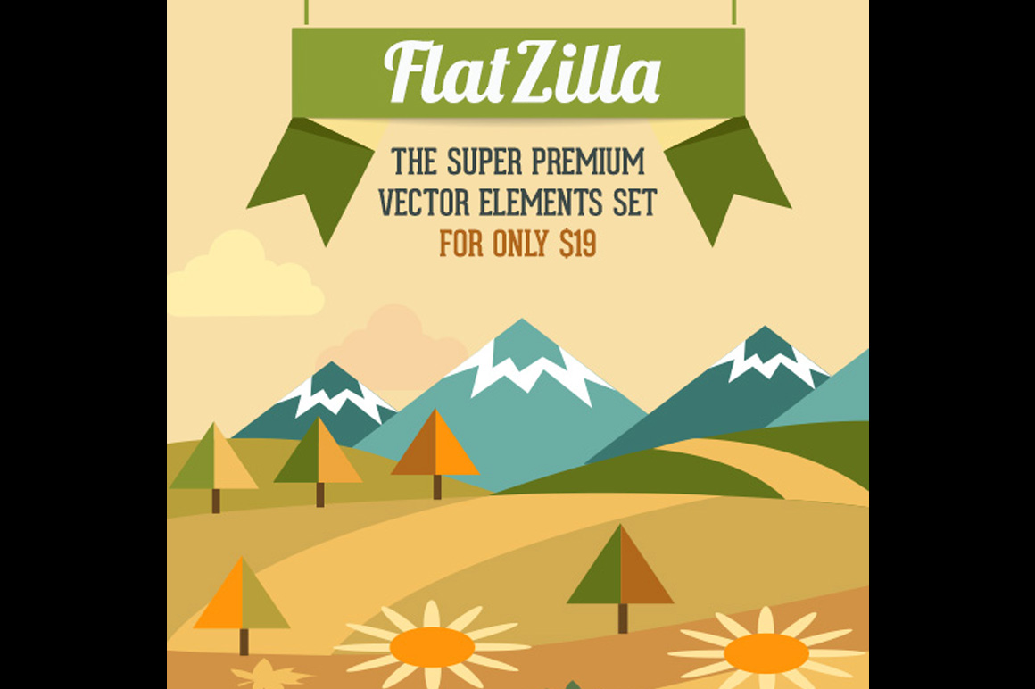 Flatzilla - Awesome Premium Vector Bundle for only $19