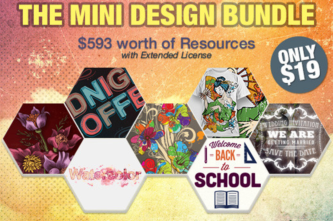 The Mini Design Bundle $593 worth of Resources with Extended License - Only $19