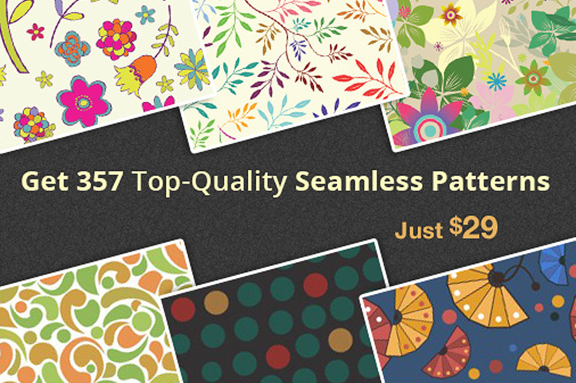 357 Premium Seamless Patterns with an Extended License for Only $29