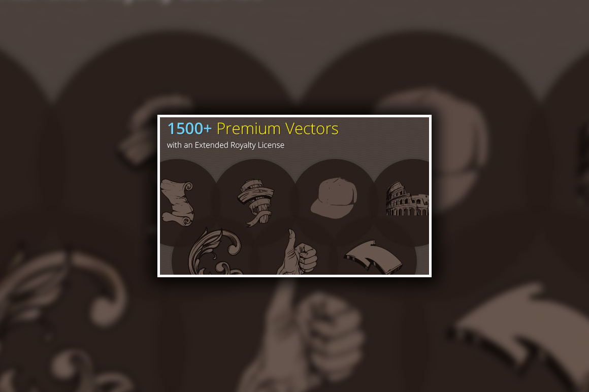1500+ Premium Vectors with an Extended License – Only $44