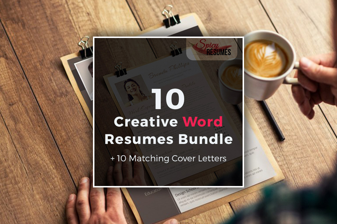 10 Creative Word Resumes + 10 Matching Cover Letters