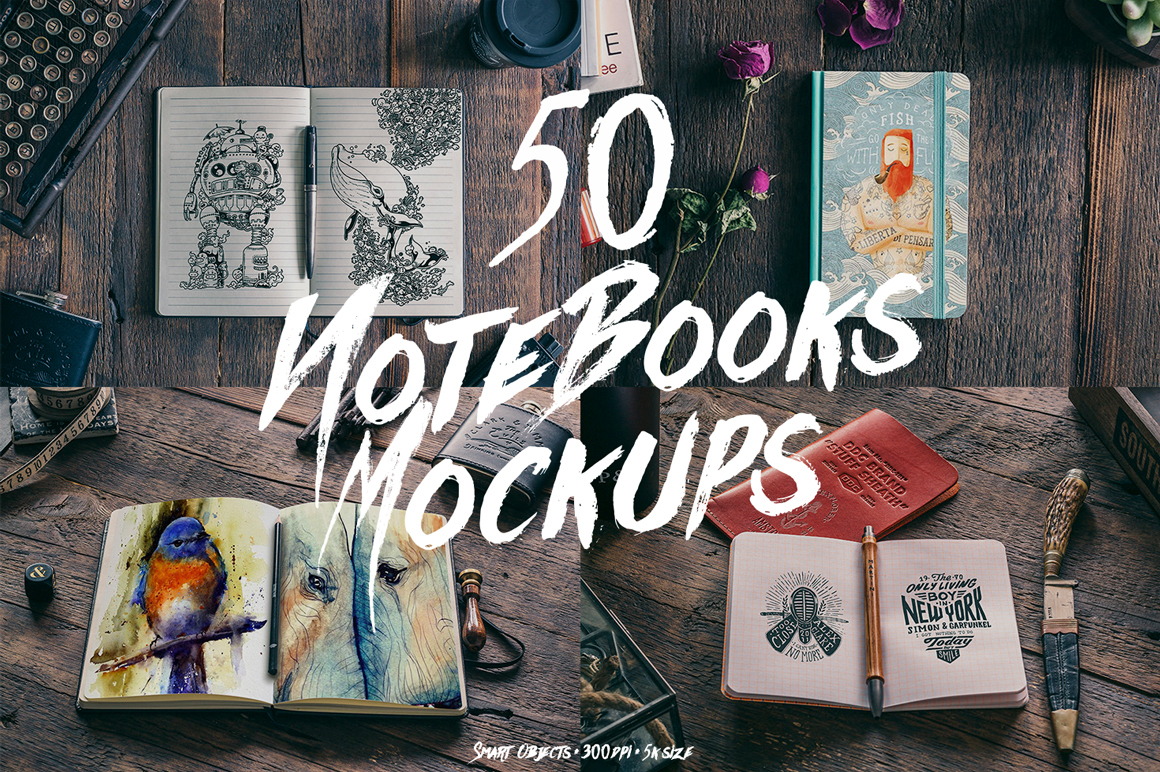 Get 3 Amazing Notebook Mockup Collections for only $22