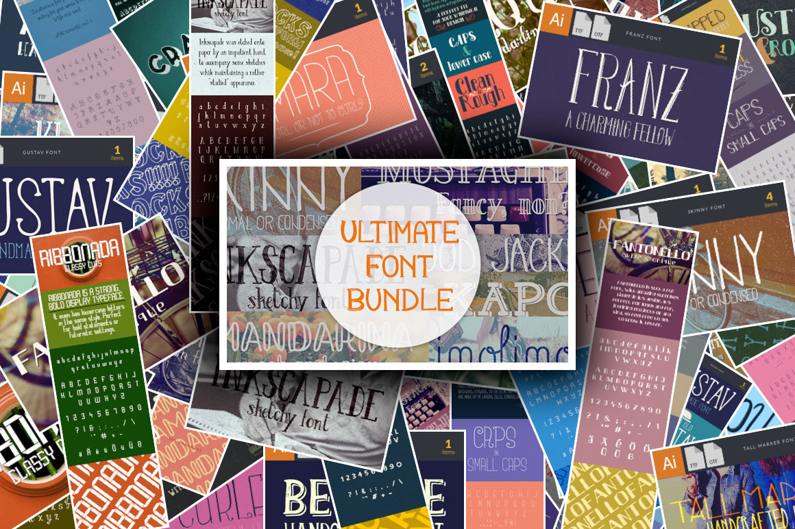 The Ultimate Font Bundle: 52 Beautiful OpenType Fonts for only $39