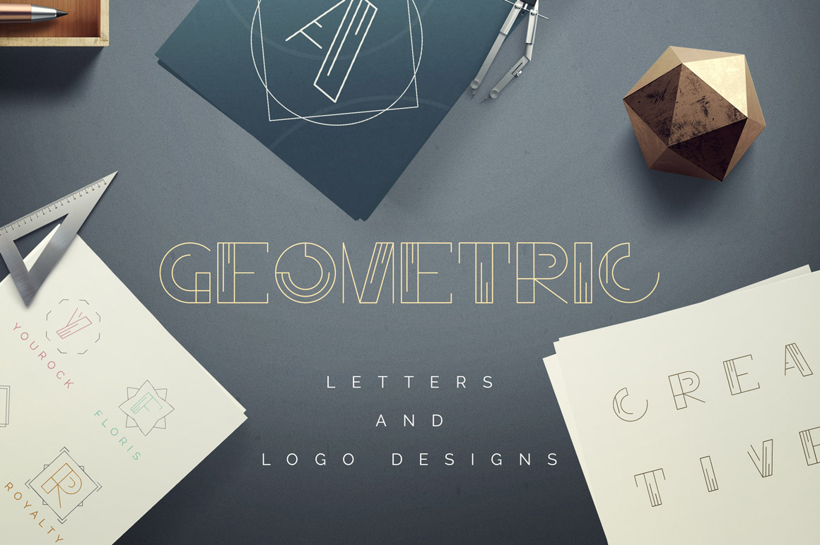 Geometric Letters and Logo Designs