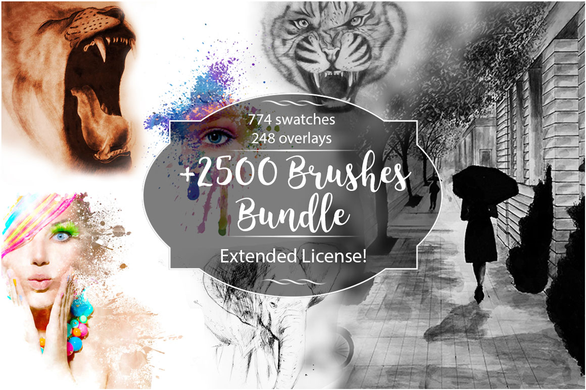 +2500 Artistic Brushes + Extra Assets
