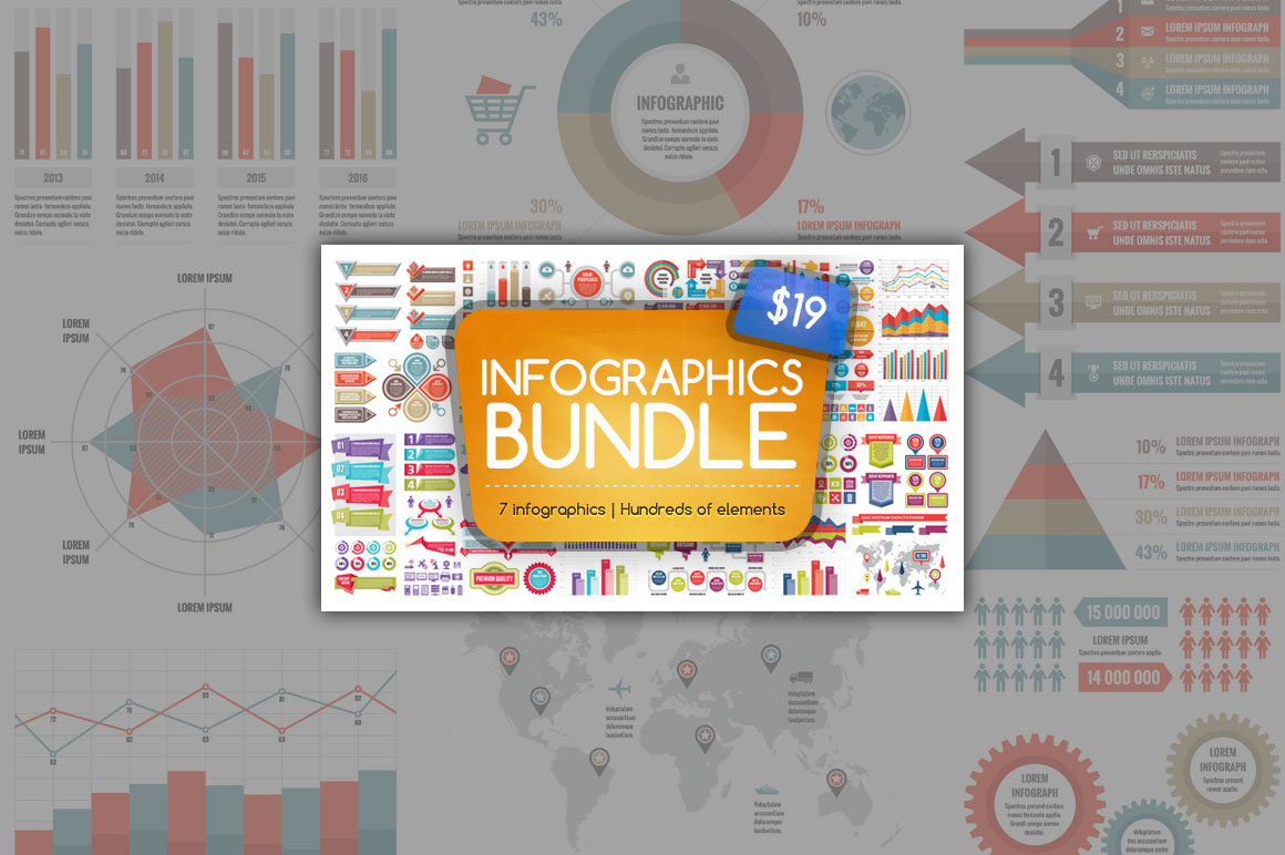 The Big Pack of Infographic Elements - Only $19