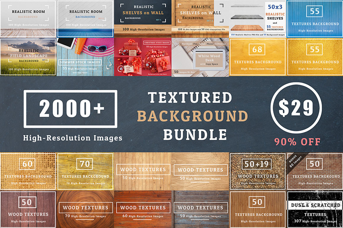 2000+ Textures Background Bundle