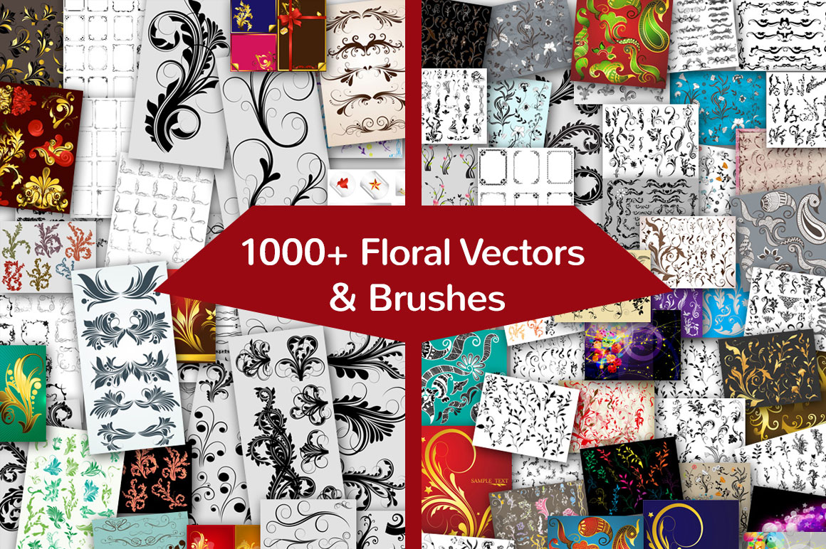 1000+ Floral Vectors & Brushes