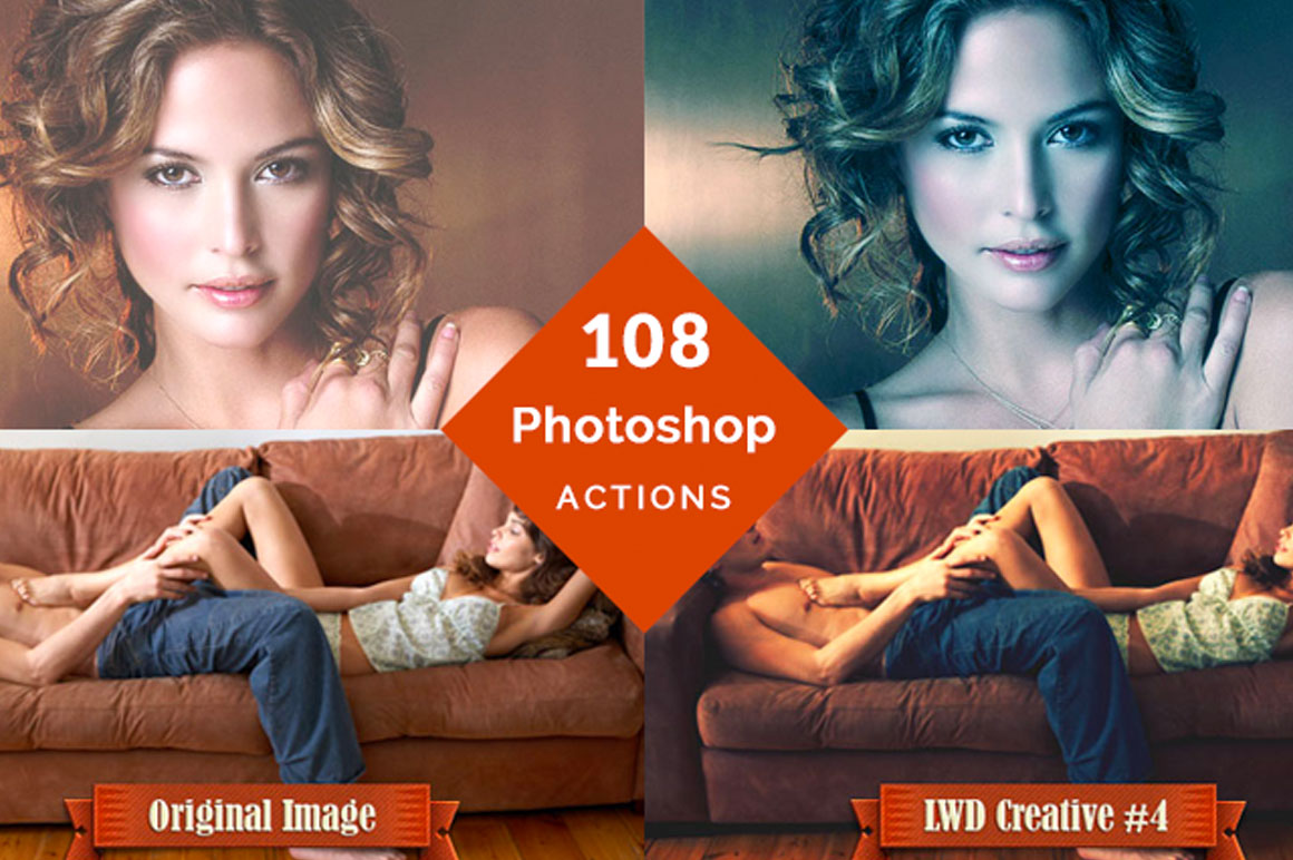 108 Professional Photoshop Photo Editing Actions - Only $9!