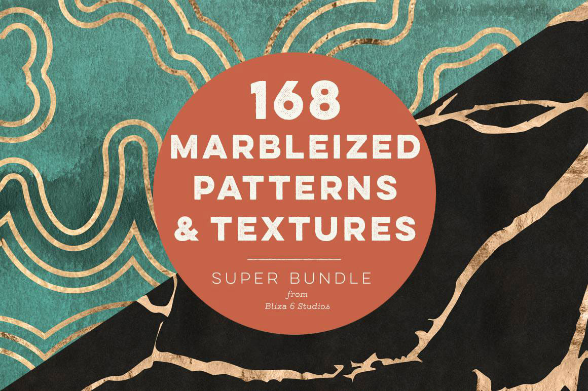 168 Marbleized Gold Patterns & Textures