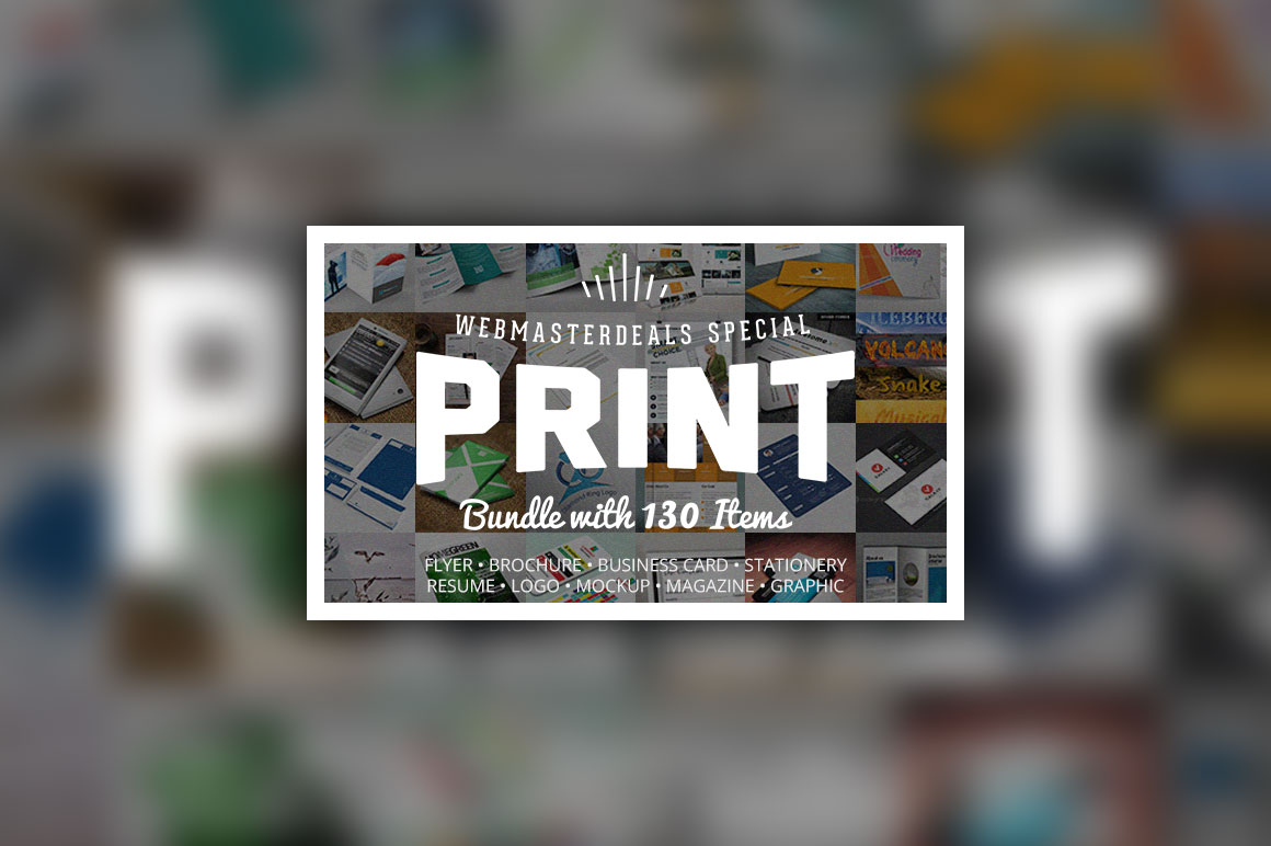 Ultimate Print Templates Bundle with 130 Items - Only $19